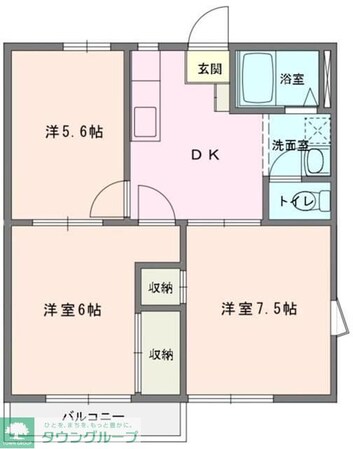 サニータウンA棟の物件間取画像